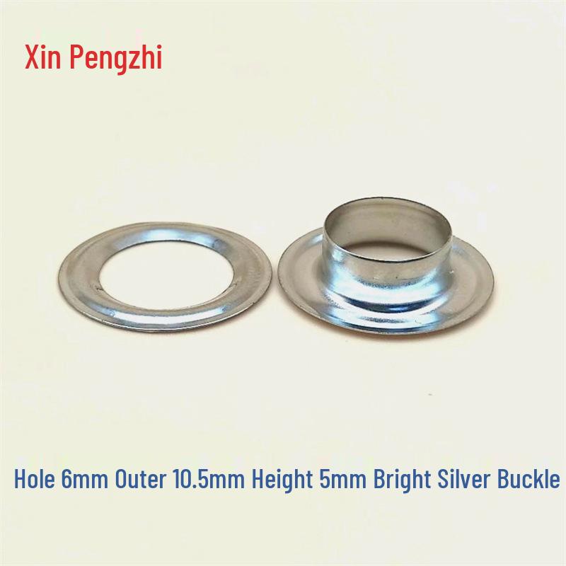 Bright Silver Buckle Metal Grommet for Luggage, Leather Clothing, Advertising, and Curtain Fabrics