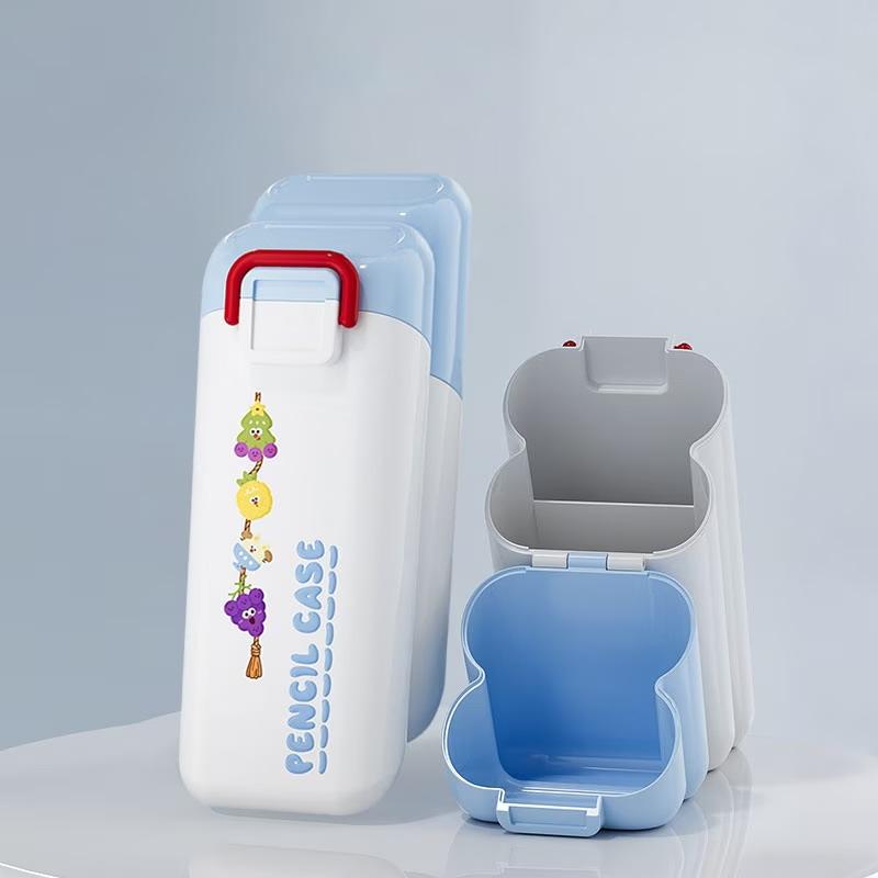 Creative Desktop Slanting Organizer Large Capacity Cartoon Cosmetics Storage Box Simple Angled Design Slanted Pen Holder A2