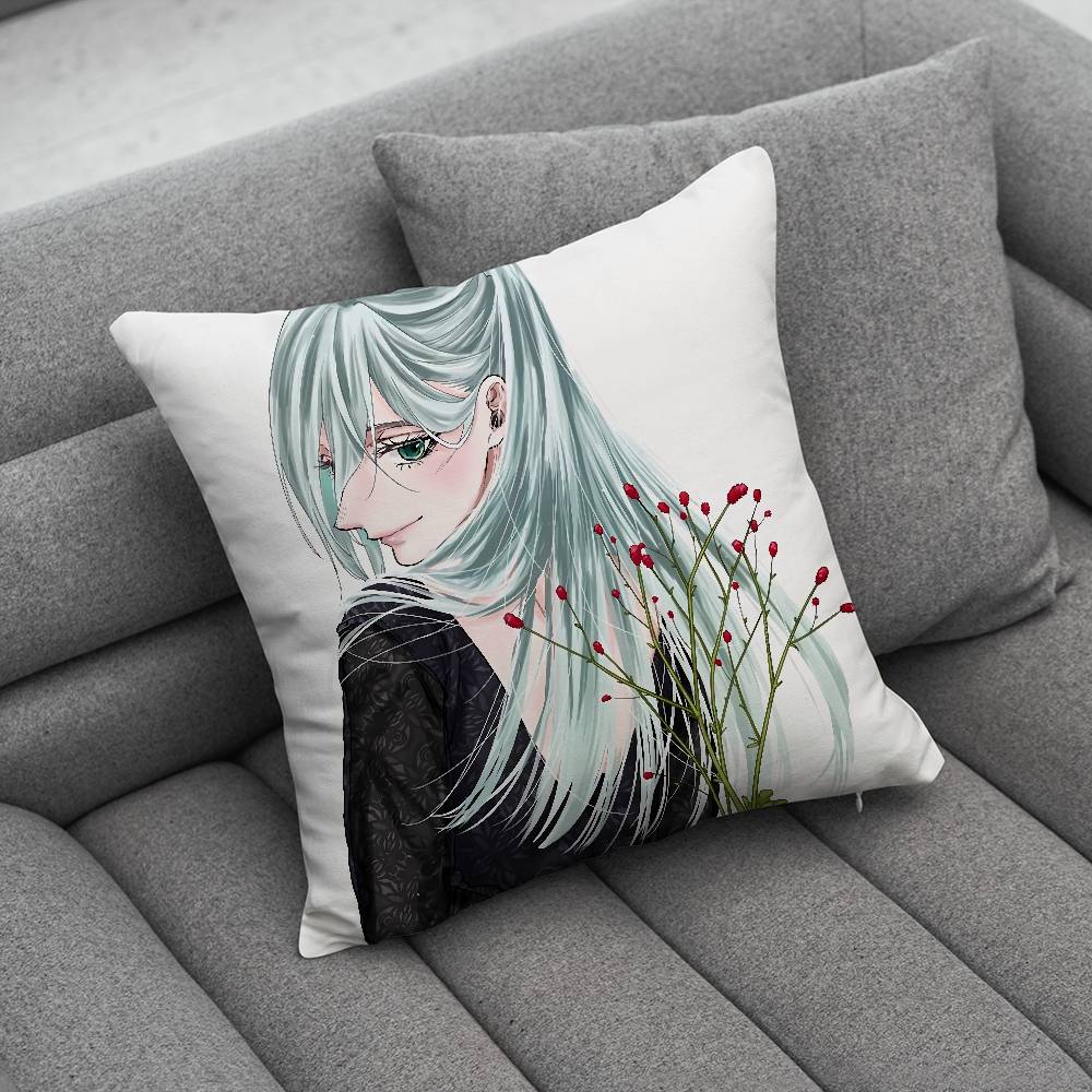 Kaoru HHana Comics Wa Rin To Saku Pillow Case For Home Bedroom Car Office Decoration Living Room Sofa Cushion Cover Suitable