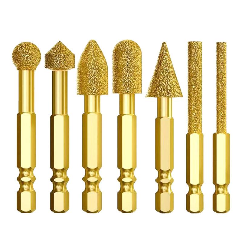 1Pcs Polish The Drill Bit Iron Stainless Steel Ceramic Tile Fits Drill Diamond Grinding Head Tile Rotary File Polishing Head