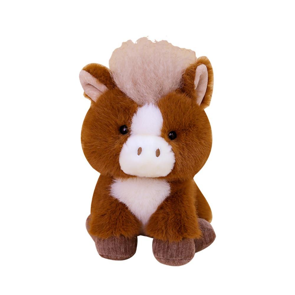 Fluffy Simulation Stuffered Pony Doll PP Cotton Long Hair Horse Stuffed Doll Birthday Parties