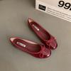 Fashion Bailamos Autumn Women's Flats Square Toe Mary Janes Shoes Soft Ballet Shoes Female Button Strap Shallow Dress Shoe Mujer