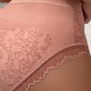 High-Waisted Tummy Control Waist Trainer Butt Lifting Briefs with Hidden Pattern Sexy Lace Trim Super Hot Plus-Size Underwear