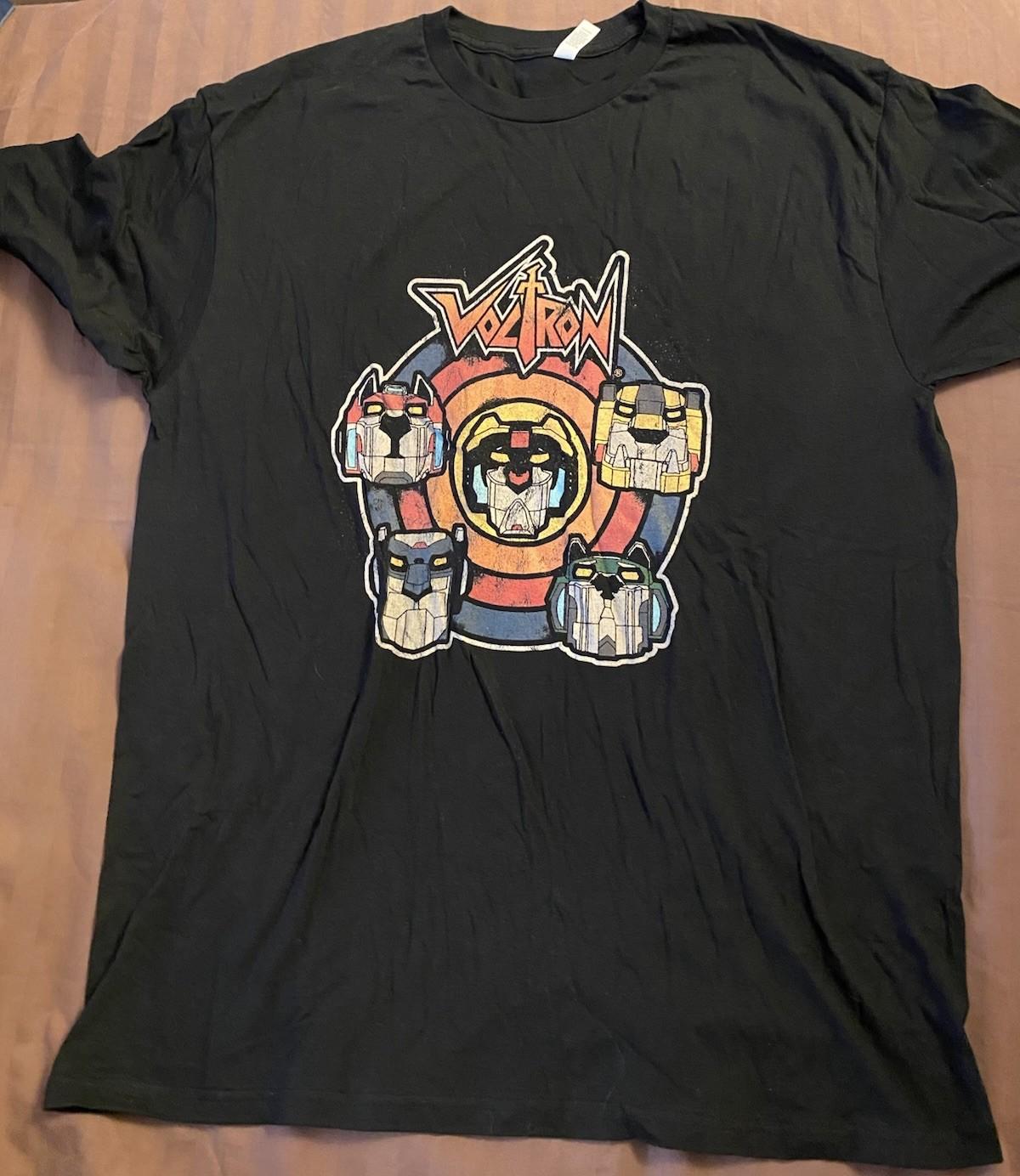 Voltron Defender of the Universe Retro Lion Mens T Shirt XL Black Cats Unisex T-Shirt S