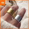 925 Sterling Silver Rings For Women Geometric Fine Jewelry Finger Adjustable Smooth Gold Wide Ring For Party Birthday Gift