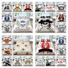 Duvet Cover Set Skull Style Bed Clothes Cartoon Pattern Bed Set Boy Single Size Bedroom Decor White Bedding Cover Sets