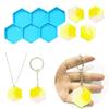 Hexagon Earring Silicone Mold Glossy Earring Pendant Jewelry Resin Mold Keychain Pendant Epoxy Casting Mold  Tool