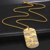 Necklace Camouflage Pattern Pendant Necklace Men's Military Brand