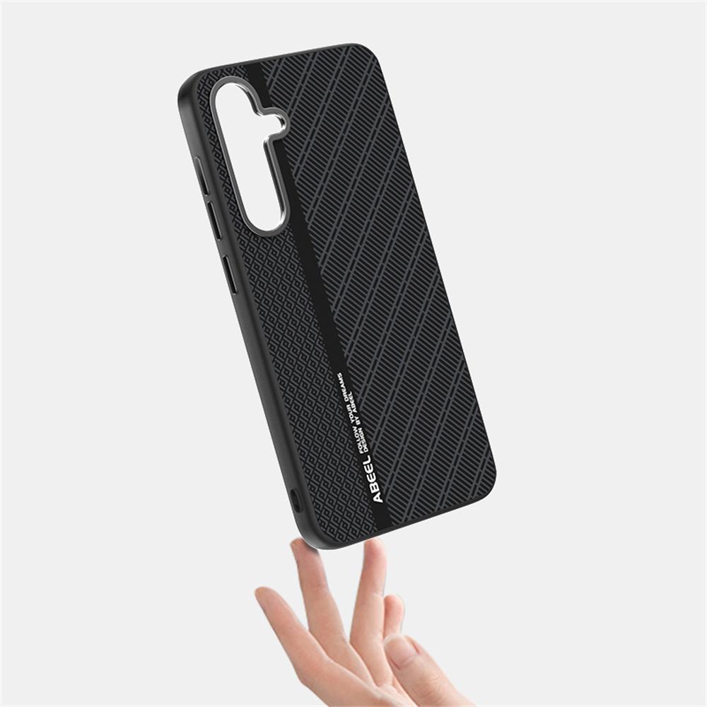ABEEL For Samsung Galaxy S25 FE Case PC+TPU+Aluminum Alloy+PU Leather Phone Cover Compatible with MagSafe