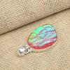 Pink Triplet Opal Gemstone 925 Sterling Silver Pendant Handmade Designer Jewelry