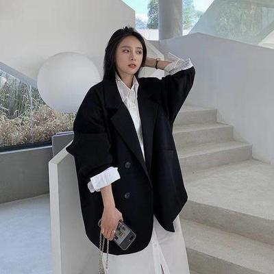 Autumn Blazers Women Minimalist Solid Outwear Loose Elegant Retro Official Fashion High Street Feminine Comfortable Suit Student