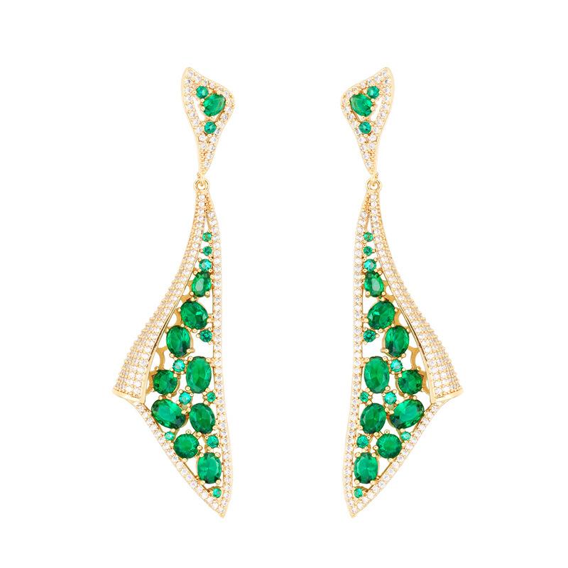 

Игла Тяжелая промышленность Индивидуальность Хвала Изумрудные серьги Прилив Ювелирные изделия Легкая роскошь Высокий класс Кисточка Циркон Серьги