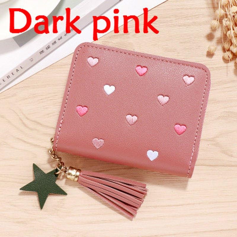 Portfele damskie Piękne dziewczyny Krótki zamek portmonetka Tassel Kobieta Kopertówki Etui na karty Portfel Torby