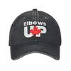Elbows Up Canada Klassische bedruckte Kappen für Unisex Baumwolle Trucker-Kappe Tägliche Kleidung Baseballkappe Verstellbar