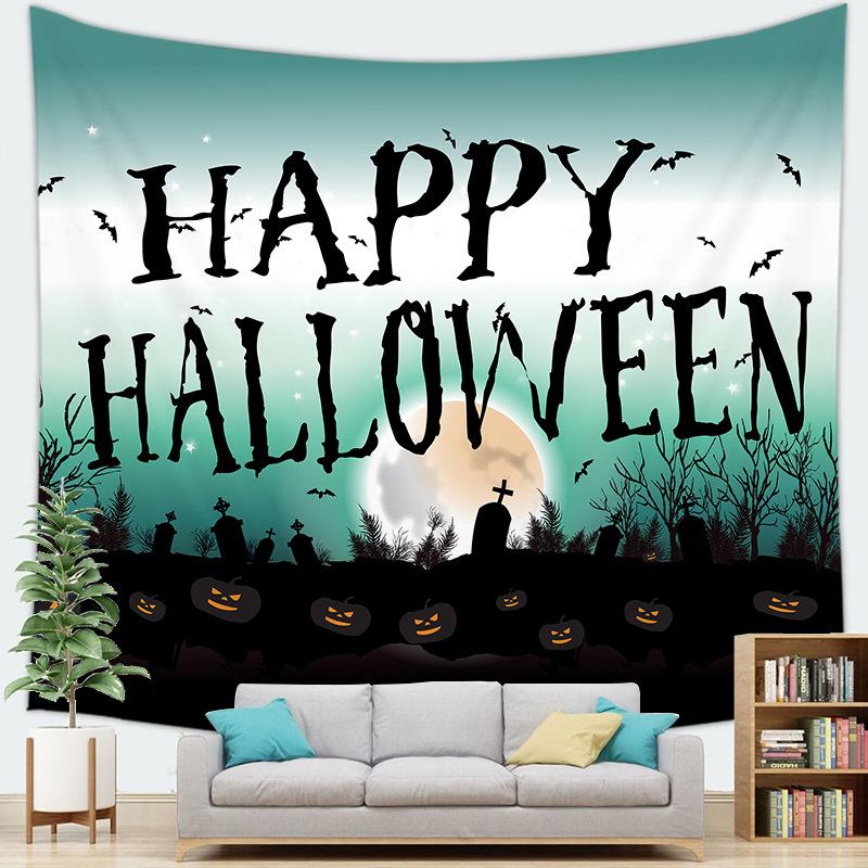 Halloween-themed Tapestry Series Digital-printed Polyester Tapestries Living Rooms Bedrooms Macrame Wall Hanging Decor Aesthetic