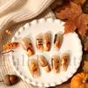 Nail Art Stickers Autumn Thanksgiving Flower Pumpkin Maple Leaf Mushroom Acorn Adhesive Nail Sticker