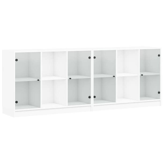 VidaXL Bibliothèque avec Portes, Armoire à Livres avec Rangement, Meuble à Livres Bureau Salon Salle de Séjour, Moderne, 3206531
