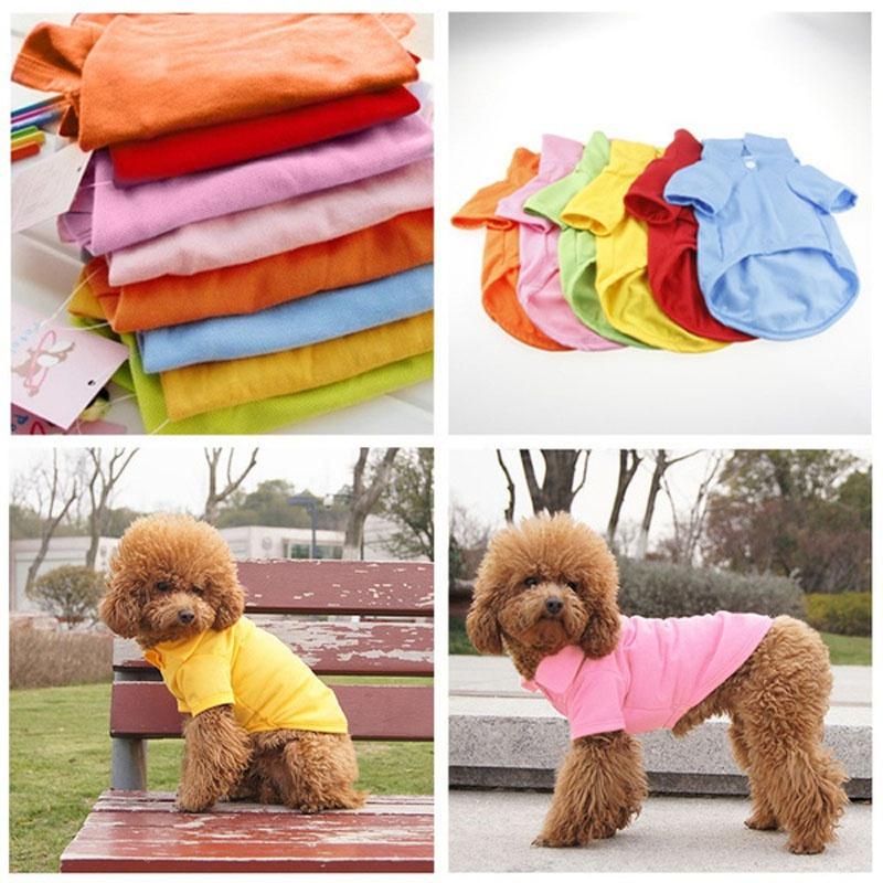 Hunde-Shirt, weich, atmungsaktiv, für Hunde/Katzen, farbenfrohes Welpen-T-Shirt, Kleidung für kleine bis mittelgroße Hunde, Welpen