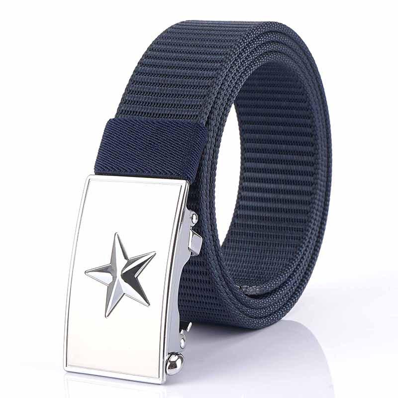 35CMNylon Waistband Toothless Automatic Buckle Outdoor Training Tactical Men's Business Shirt Fire