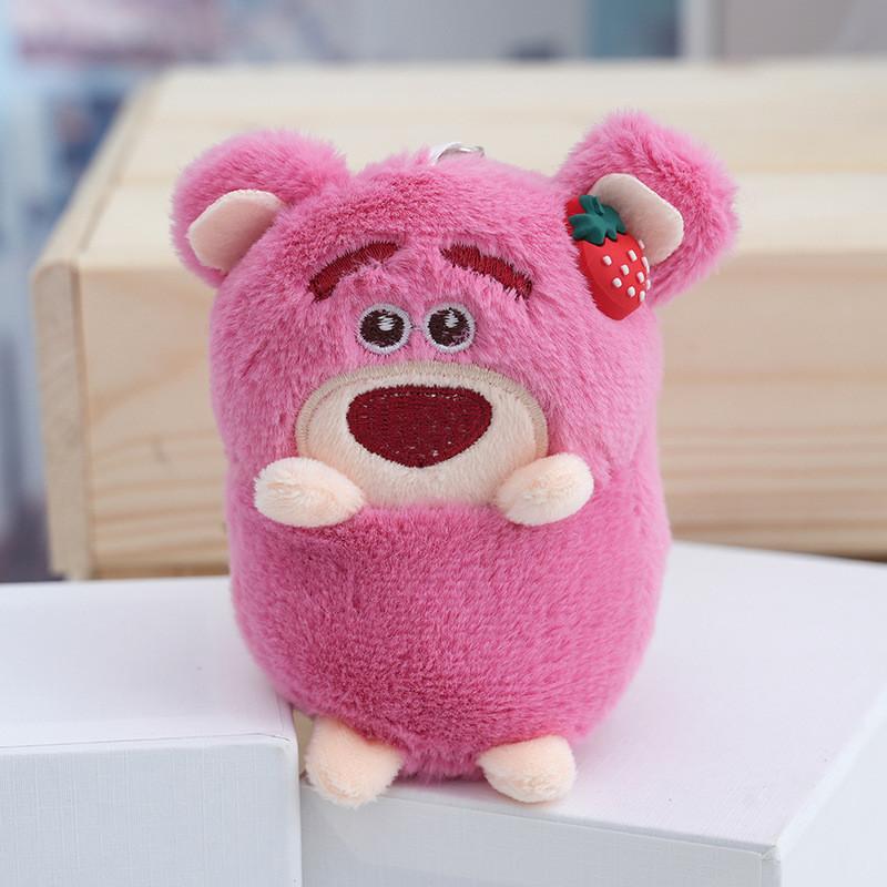 Uroczy Uroczy Pluszowy Króliczek Breloczek Miękki Pluszowy Zwierzątko Zawieszka do Torebki Różowy