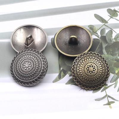 10pcs Metal Button DIY Round Shape Garment Accessories Shank Buttons Coat Button Crafts Alloy Repair Sewing Suit