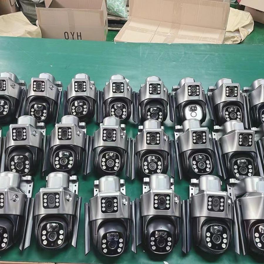 V380 6MP HD Night Vision 4G Binocular Solar Camera: Indoor/Outdoor Waterproof Surveillance Gun Link.