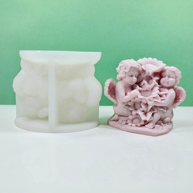 3d Candle Silicone Mold, Sculpture Candle Mold for Candle Resin Craft Gypsum Ornament Home Decorations