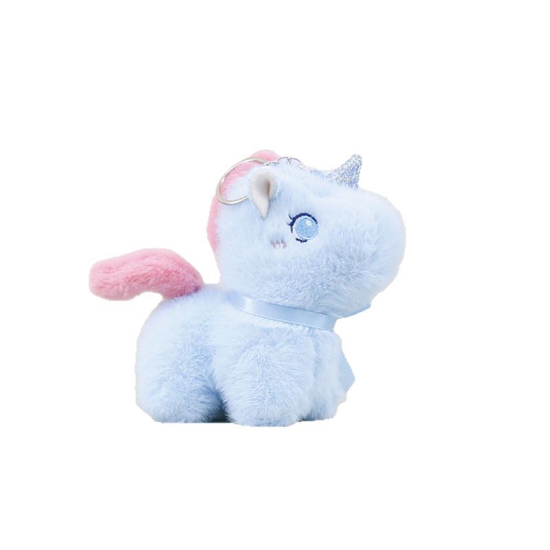 New Cute Unicorn Plush Pendant Cartoon Pony Toy Doll Bag Charm Claw Machine Doll with PP Cotton