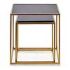 Gift Decor-Set of 2 Tables Black Gold 50 X 50 X 50 Cm