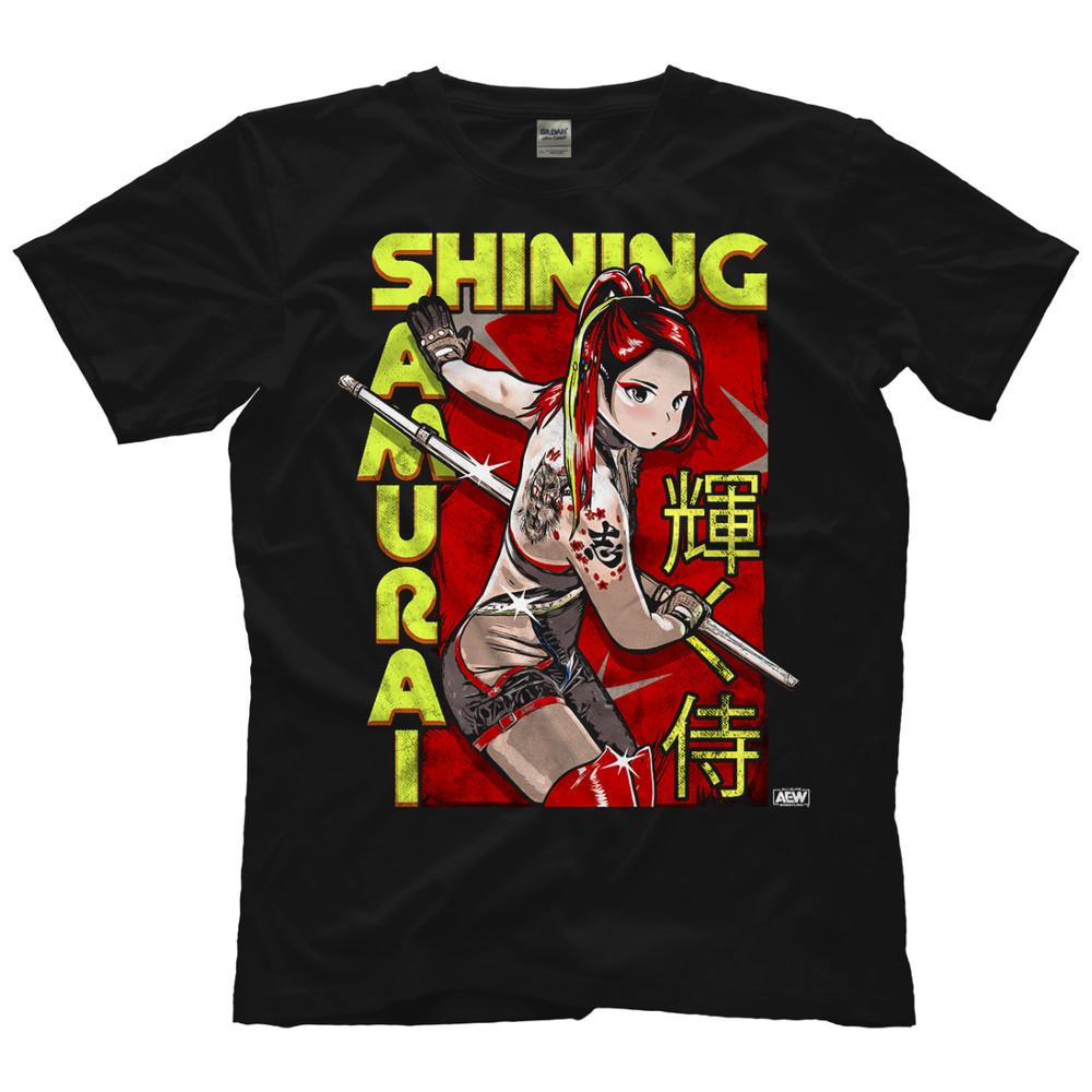 Hikaru Shida Shining Samurai Anime AEW Official TShirt Unisex T-Shirt S
