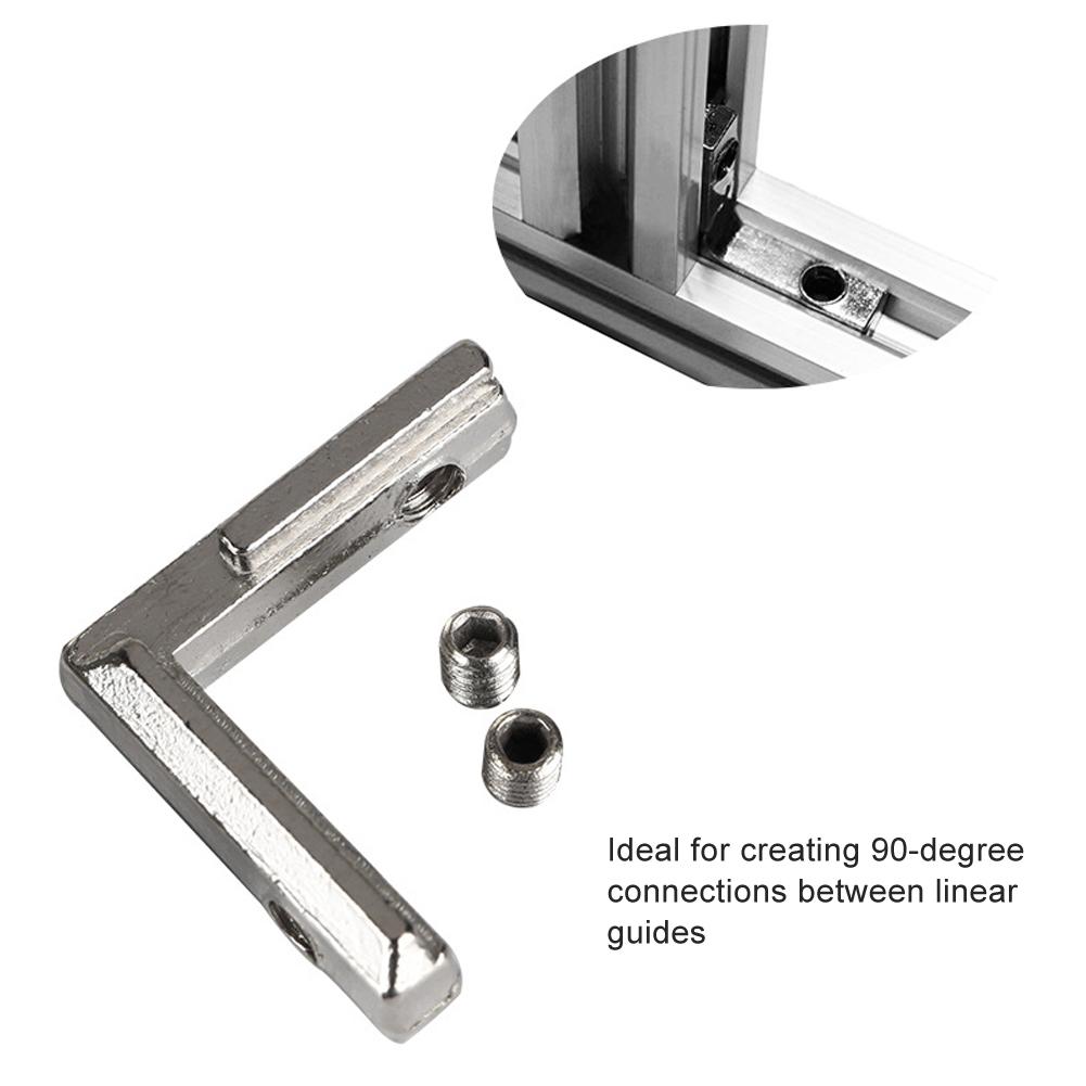 10Pcs Inside Corner Connector Bracket Cast Zinc L Type M5 Accessories for 3D Printer