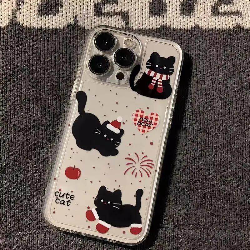 Case for Samusng Galaxy A56 A55 A54 A35 A36 A26 A16 A15 A14 A34 A53 S25 S24 S23 Ultra Plus S20 S21 S24 FE Cute Doodle Cat Cover