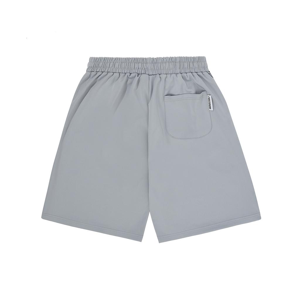 FREEDOM Lettering Bermuda Shorts (Grey/White)