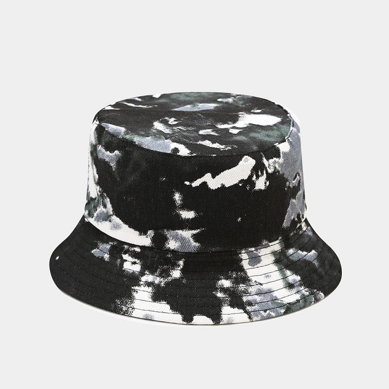 ins new tie-dye bucket hat men's and women's fashion trend double-sided basin hat spring and summer outdoor casual sun hat