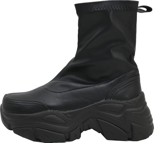 [Yosuke] Thick-soled stretch short boots