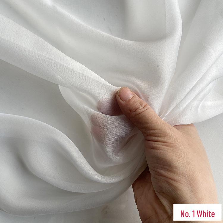 Chiffon di Vera Seta Largo 6 mm: Tessuto di Seta di Gelso Trasparente per Foulard, Vestiti Estivi e Abiti da Sera