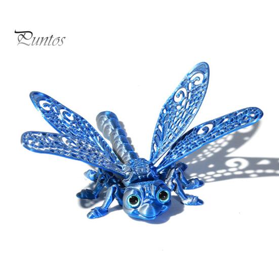 Eco-friendly Plastic Figure 3D Printed Articulated Dragonfly Model, Flexible Realistic Animal Fidget Toys, Educational Science Teaching Aid