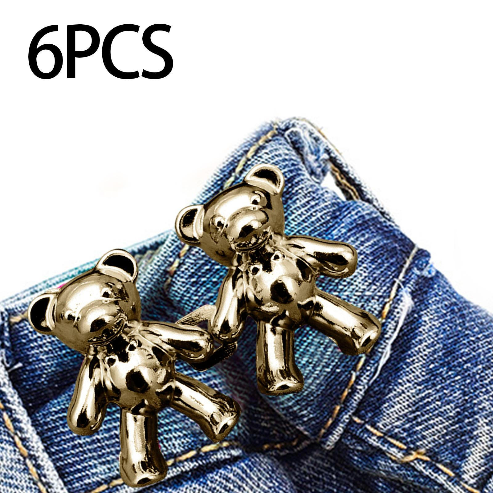 

Булавки для джинсовых пряжек 6 пар сплава выдвижные соединители съемные мужские C