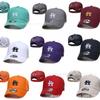 Berretto da Baseball Lettera LA Visiera Curva Regolabile Cotone Lino Cappello da Papà Uomo Donna Sport all'Aperto