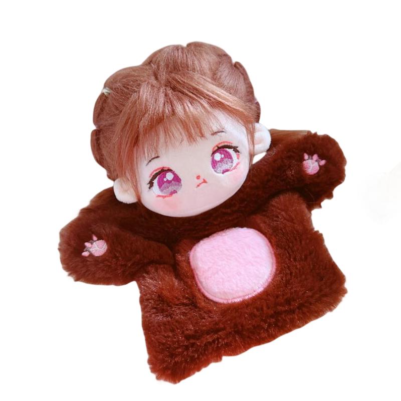 

Hand Cotton Girl Puppets Plush Toy Storytelling Tool Animals Cartoon Doll Kids шоколадный