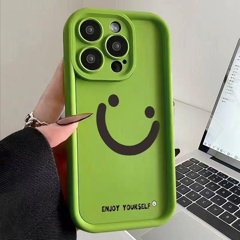 Thickened Smiley Face Case for iPhone 17, 16 Pro Max, 15 Pro, 14, 13