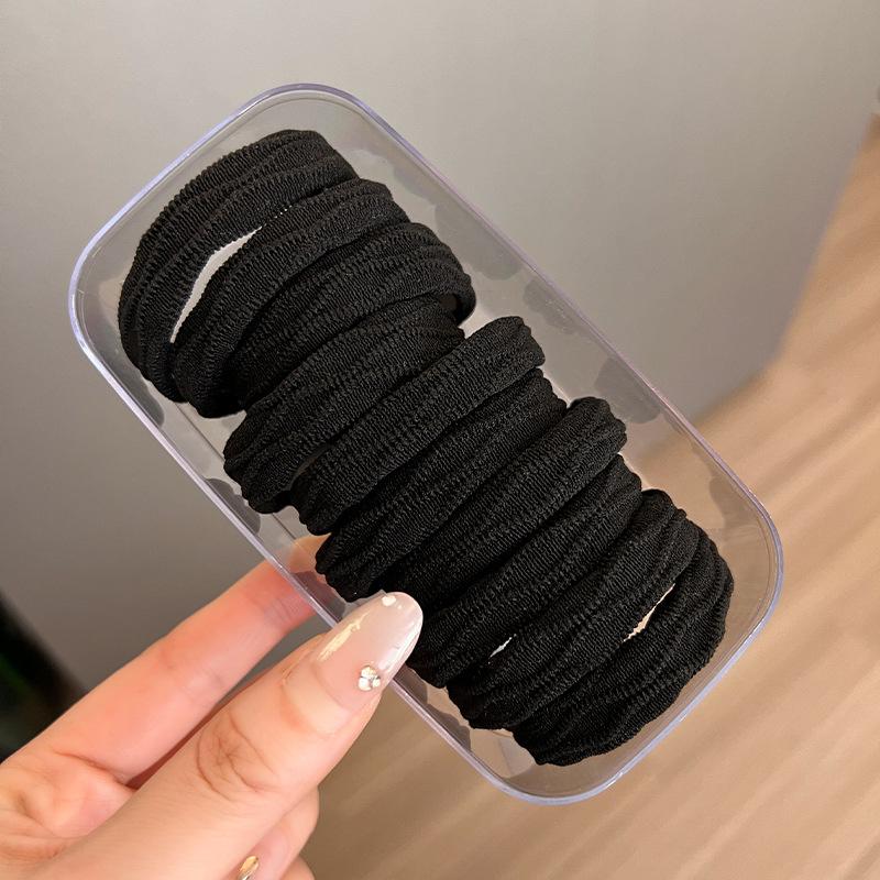 

10pcs Bold Simple Wide-edged Seamless Hair Rope Rubber Band High Elasticity and Durability Girls Women Headwear Accessories