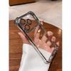 Coque transparente plaquée électro pour iPhone 17 Pro Max 16 15 Plus Protection complète de l'objectif Pare-chocs à coussin d'air Pour 11 12 13 14 Pro Max