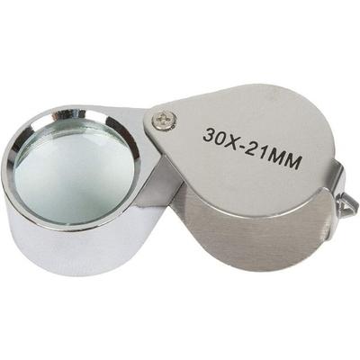 Mobile/Pc/Laptop/Watch Repairing/Jeweler Eyeglass Metal Body Hand Magnifier (Silver 30X 21Mm)