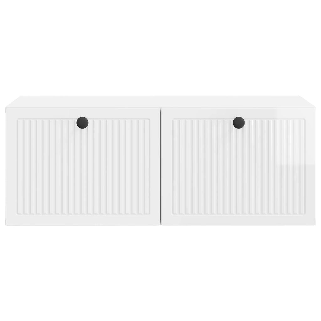 Wall Mounted TV Cabinet Glossy White 78.5 x 41 x 30 cm