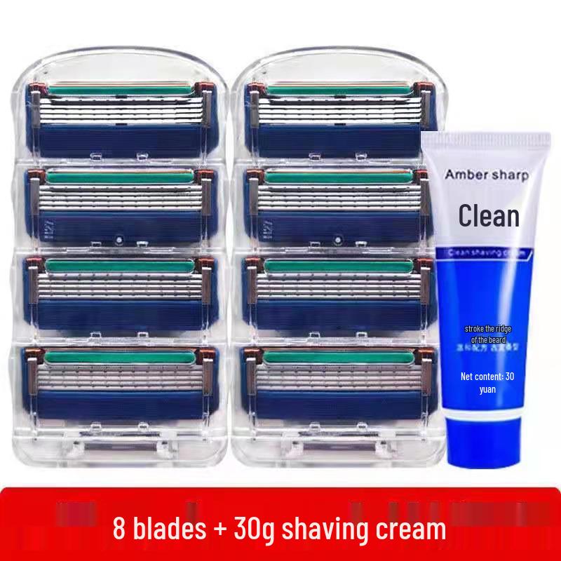 Traditional German Five-Blade Razor for Men - Manual Shaver, Old-Fashioned Beard Razor