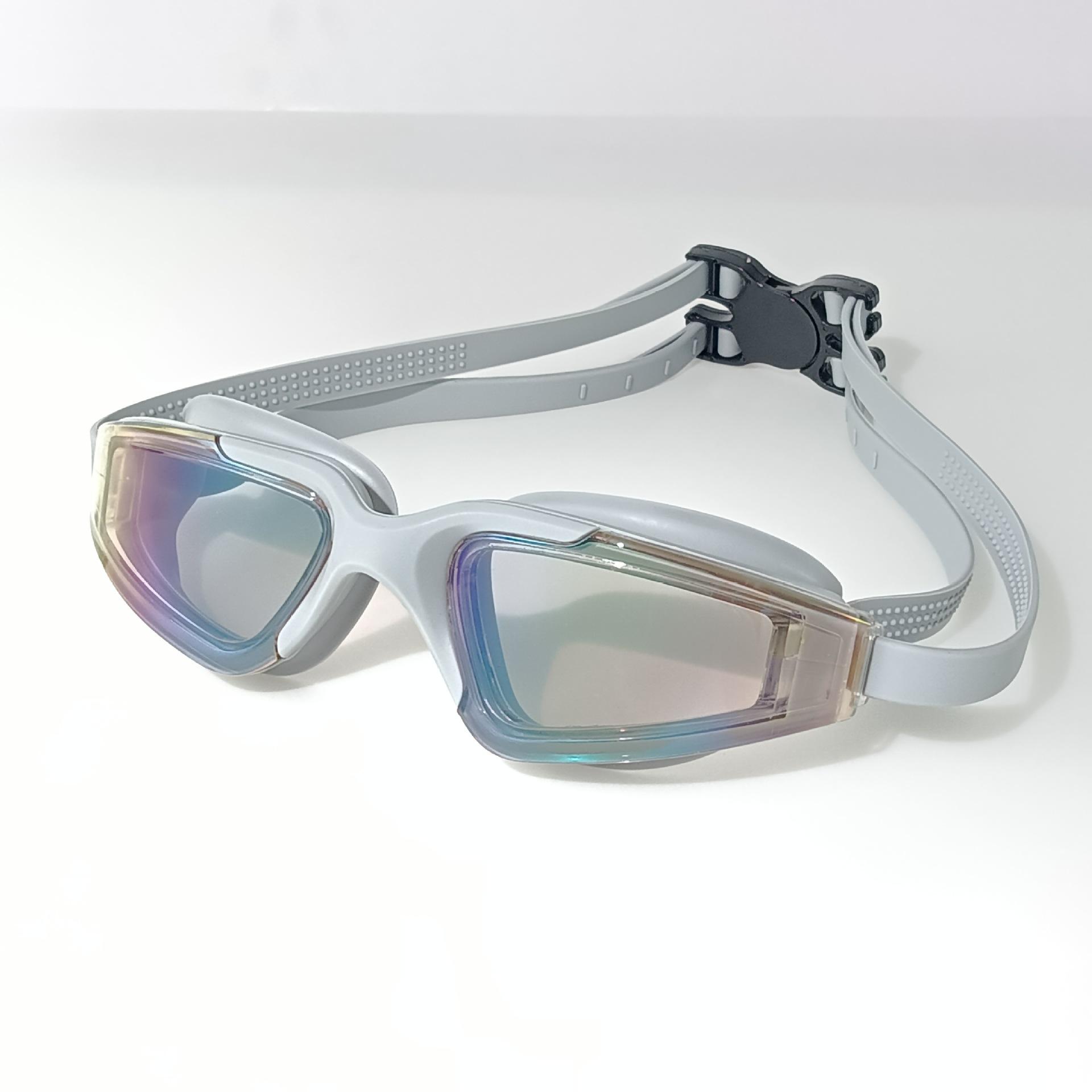 Adult racing swimming goggles for men and women, competition training swim goggles, professional electroplated anti-UV anti-fog swim goggles
