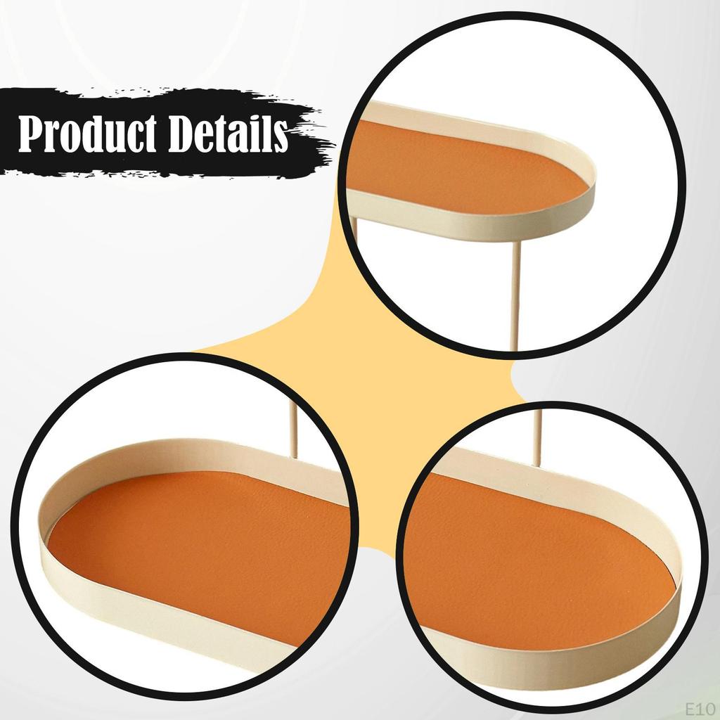 Counter Organizer Double Layer Decor Rack Perfume Makeup Skincare Shelf for Bedroom