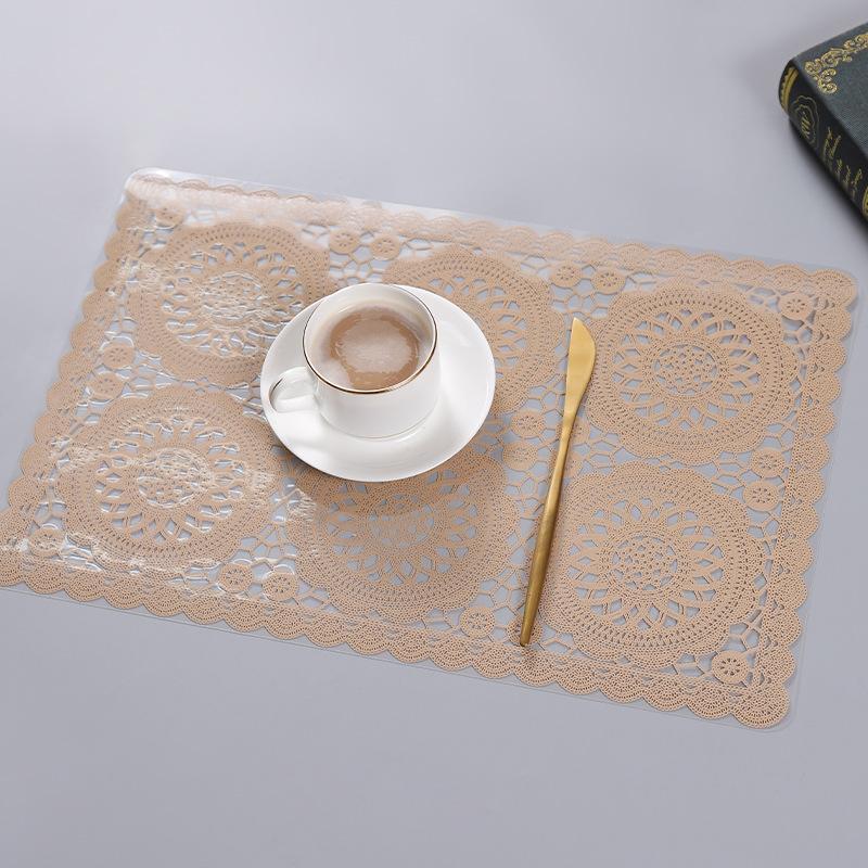 

Скандинавський стиль Водонепроникна імітація мережива Кухонний килимок Підставка для столу М який домашній декор Протиковзкий ПВХ килимок Чашка для посуду Чашка для кави Столик килимок 45cm-30cm