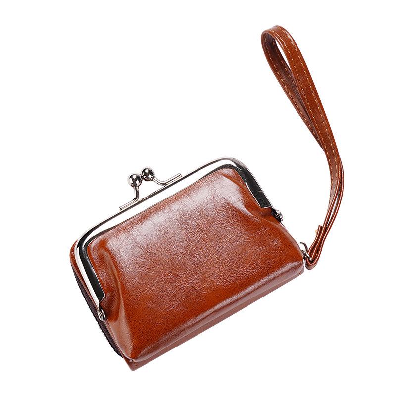 LONNY Women's 4-Inch Snap Coin and Card Holder Purse with Zipper Clip